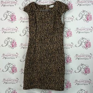 Calvin Klein dress animal print tshirt style Brown Leopard Mini Dress